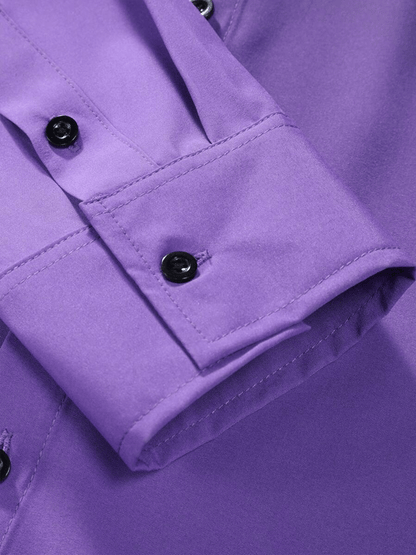 Men's Business Casual Long Sleeve Shirt