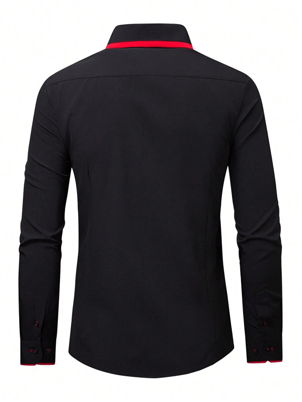 Men's Business Casual Long Sleeve Shirt