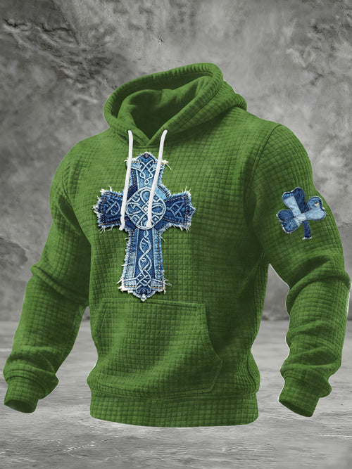 Men's Retro St Patrick's Day Printed Hoodie