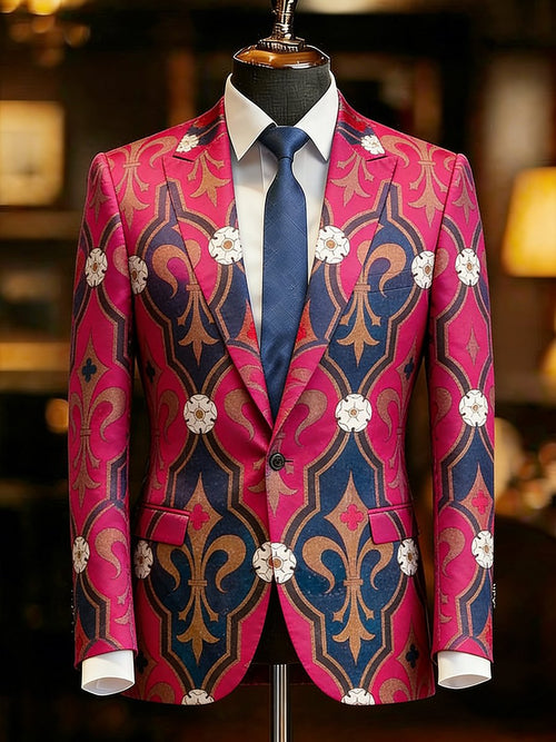 Men's Luxury Printed Casual Blazer