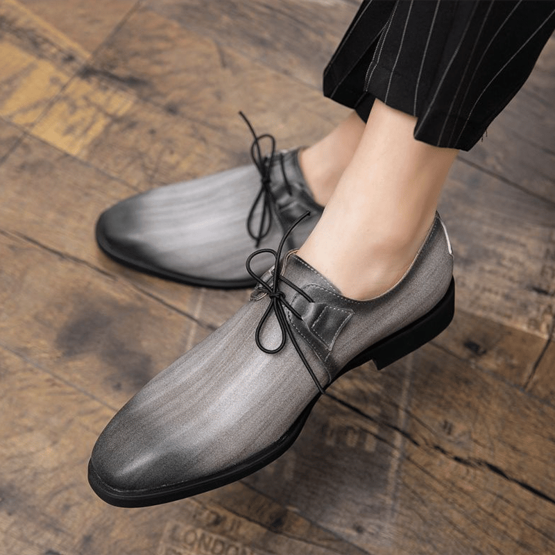 Men's British Style Business Formal Versatile Leather Shoes