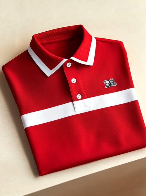 Men's Business Casual Button Short Sleeve Polo Shirt