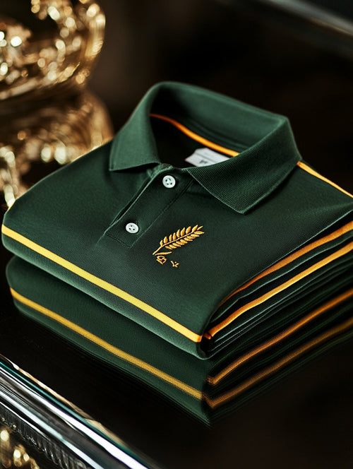 Men's Casual Business Button Long Sleeve Polo Shirt