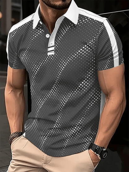 Men's Golf Casual Printed Casual Polo Shirt