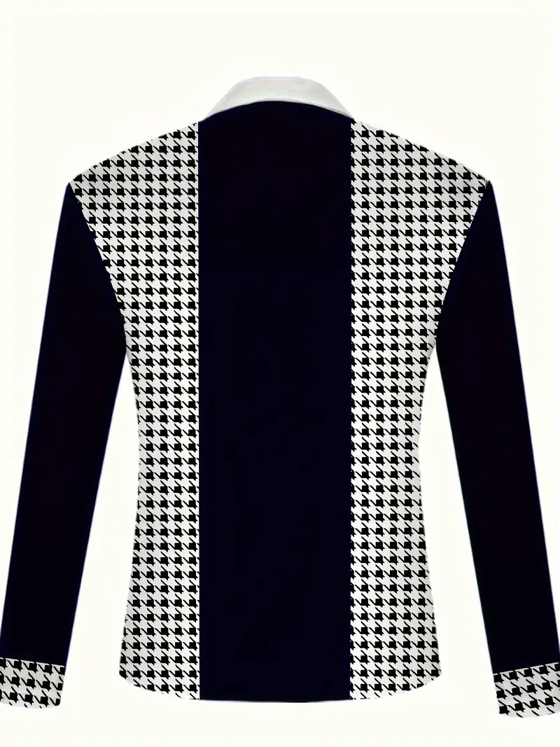 Men's Trendy Business Striped Zipper Polo Shirt