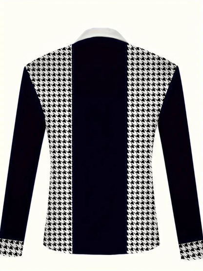 Men's Trendy Business Striped Zipper Polo Shirt