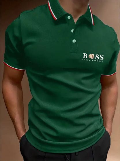 Casual Men'S Zipper Polo