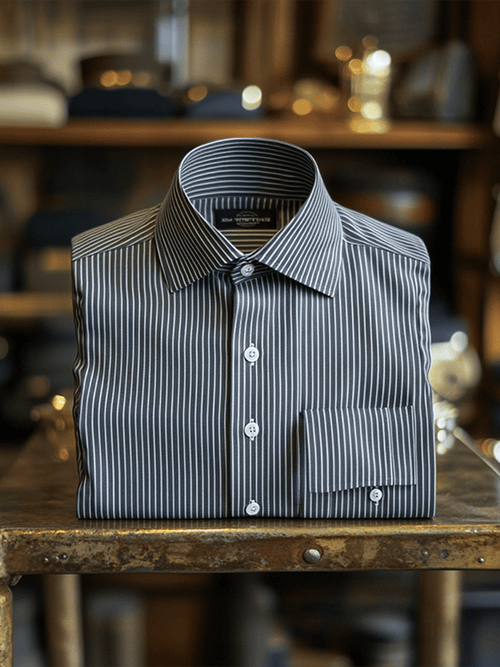Men's Luxury Business Striped Long Sleeve Shirt