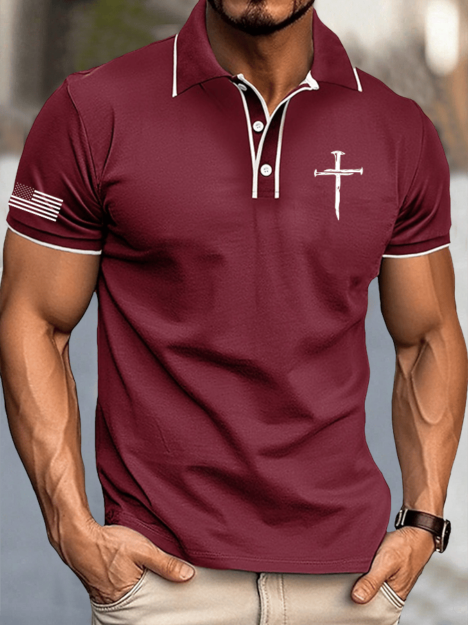 Men's Faith Print Polo Shirt