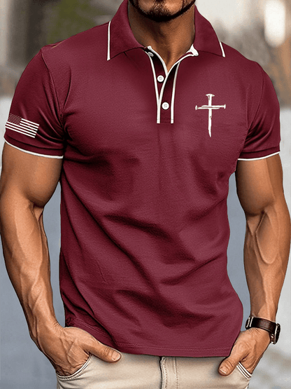 Men's Faith Print Polo Shirt