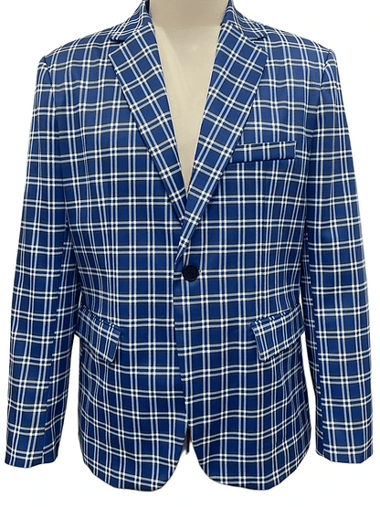 Men's Fashionable Plaid Design Single-Breasted Pocket Design Casual Suit