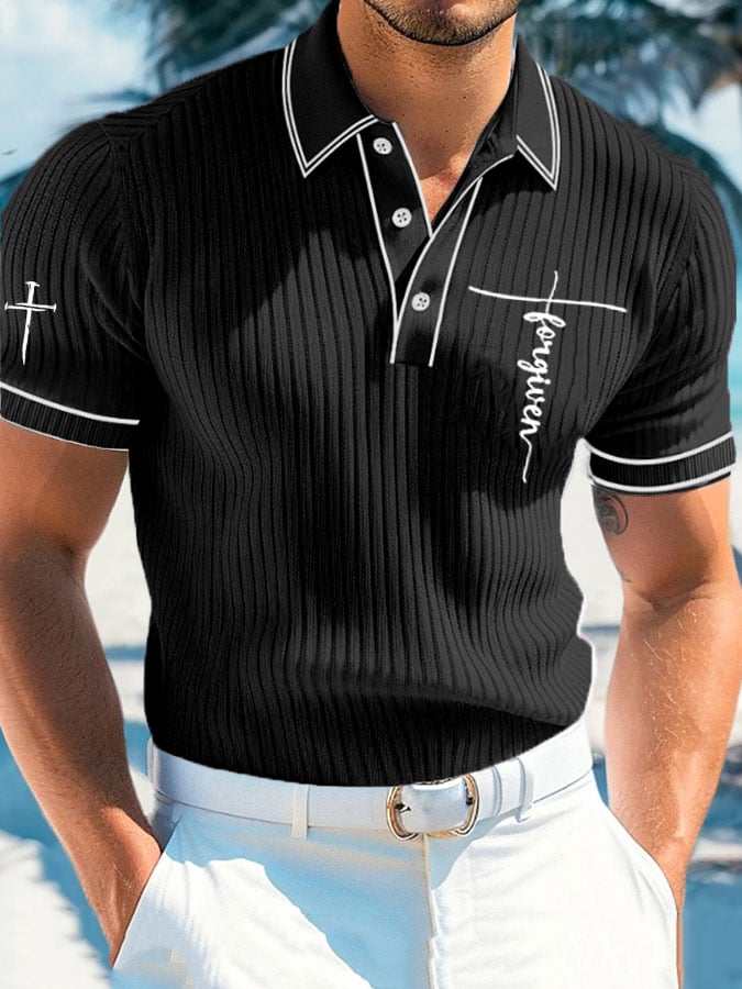 Men's Faith Print Polo Shirt