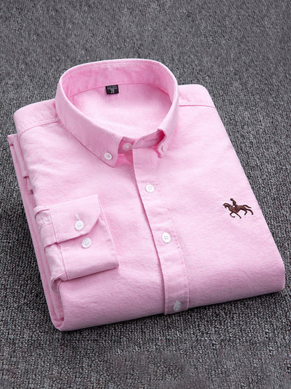 Men's Business Cotton Embroidered Shirt