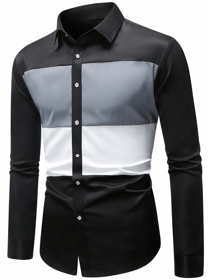 Men's Business Casual Long Sleeve Shirt