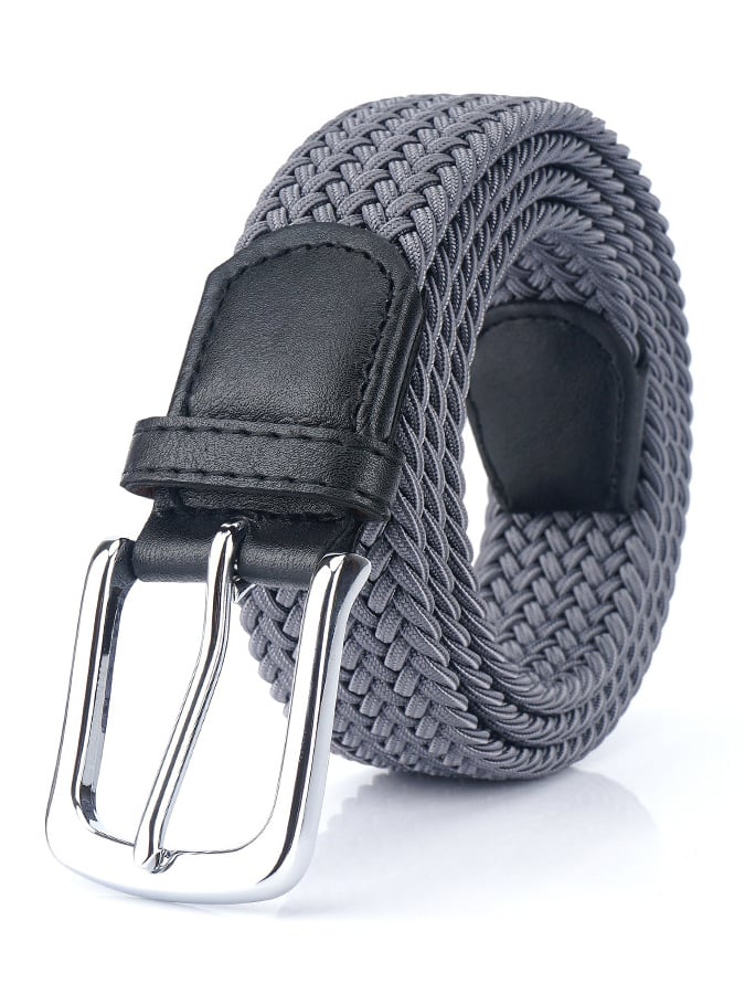 Men's outdoor training canvas elastic braided belt