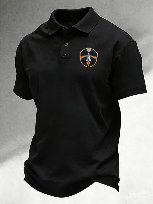 Men'S Casual Artemis II Print Polo Shirt
