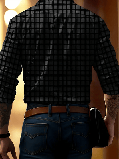 Men's Plaid Business Casual Shirt