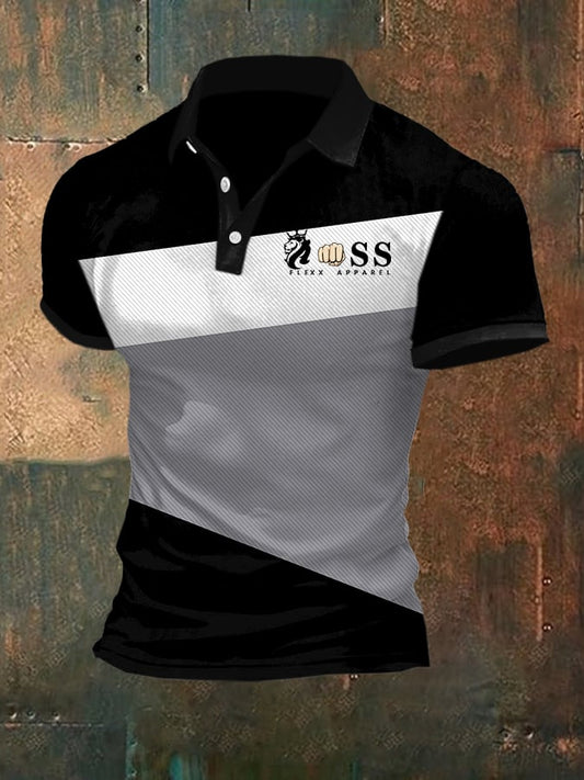 Men's Fashion Casual Business Contrast Color Polo