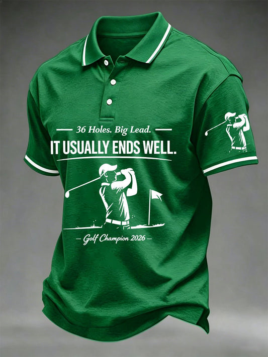 Men's Golf Champion Print Casual Polo
