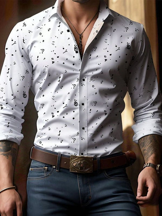 Men's Plaid Business Long Sleeve Shirt