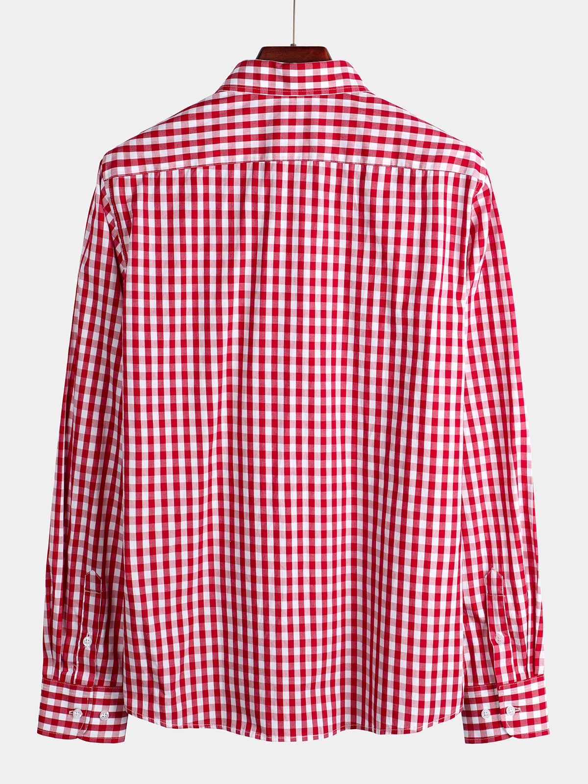 Men's Cotton Long Sleeve Plaid Shirt