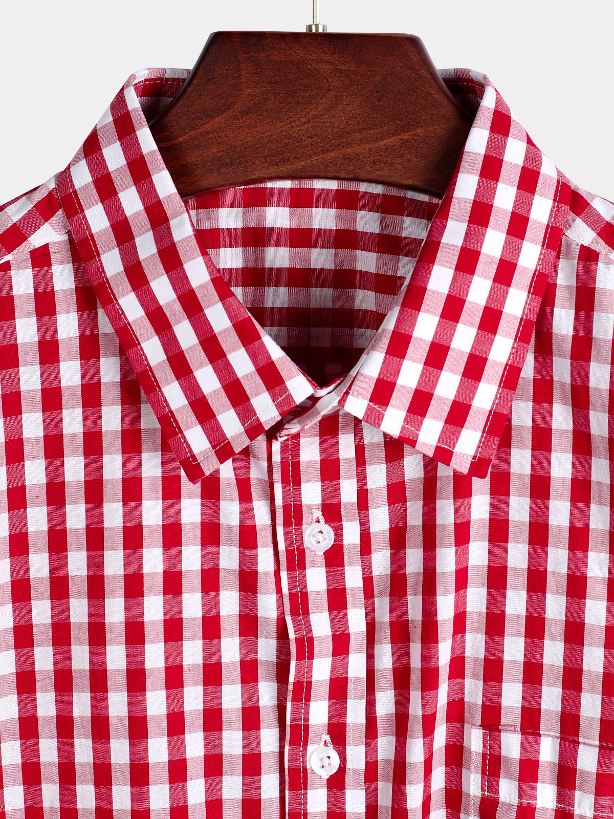 Men's Cotton Long Sleeve Plaid Shirt