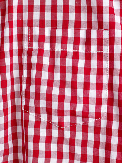 Men's Cotton Long Sleeve Plaid Shirt