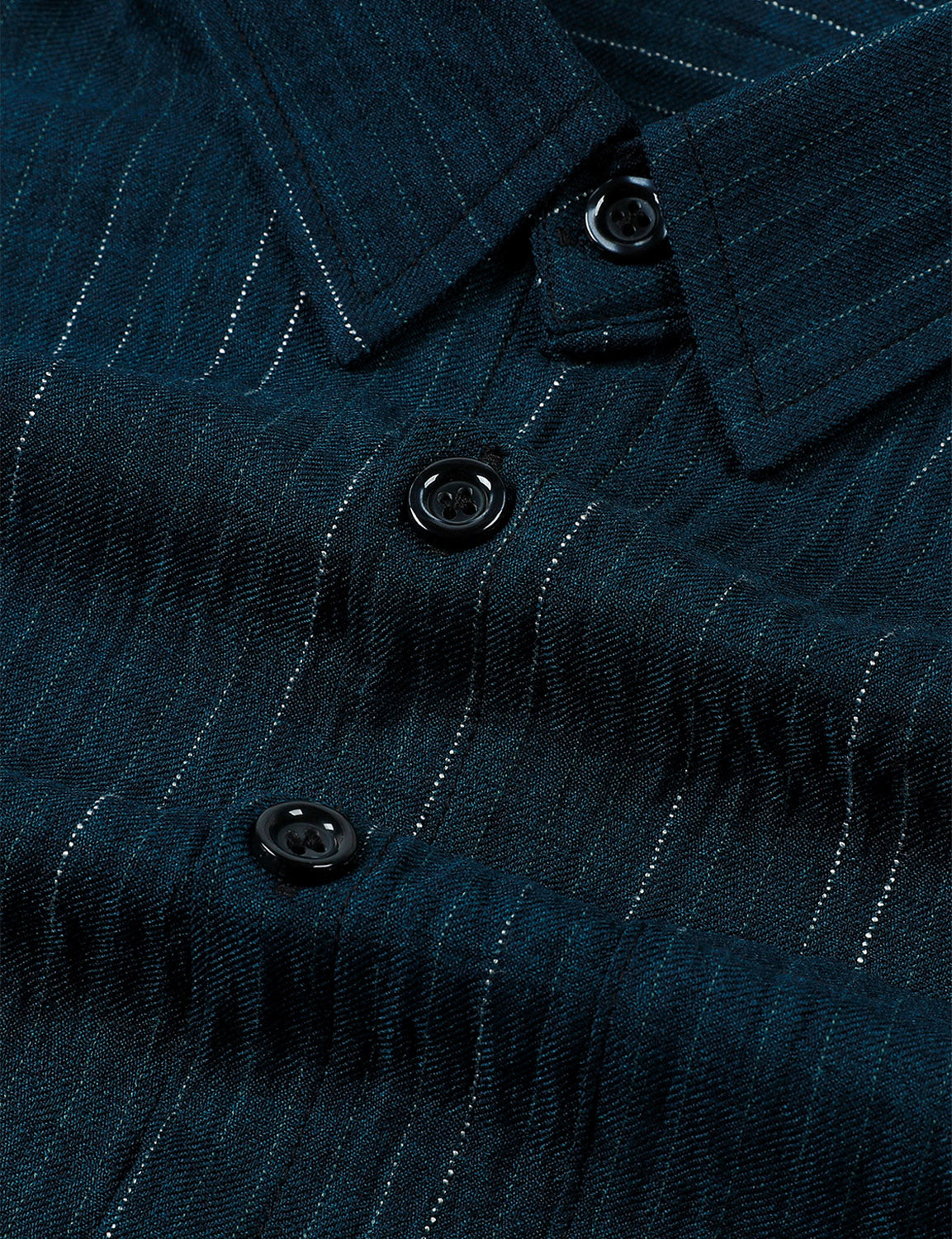 Men's Navy Blue Casual Button Long Sleeve Shirt