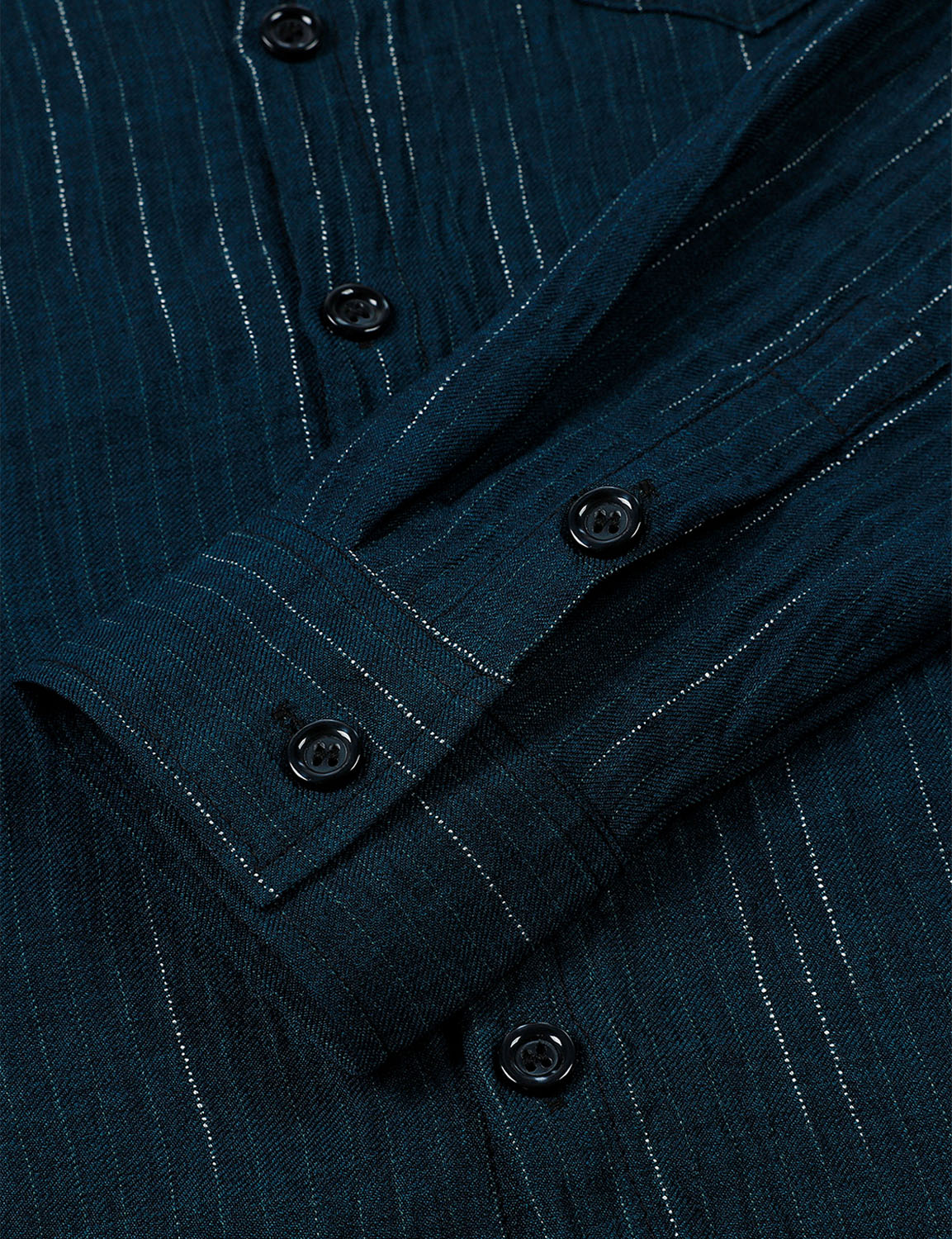 Men's Navy Blue Casual Button Long Sleeve Shirt