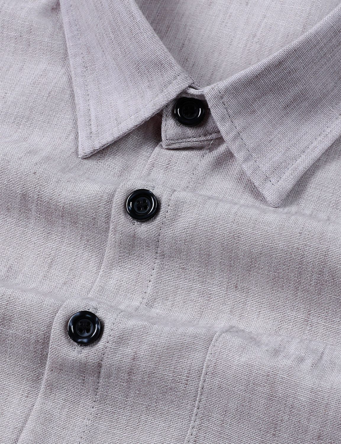 Men's Casual Grey Button Long Sleeve Shirt