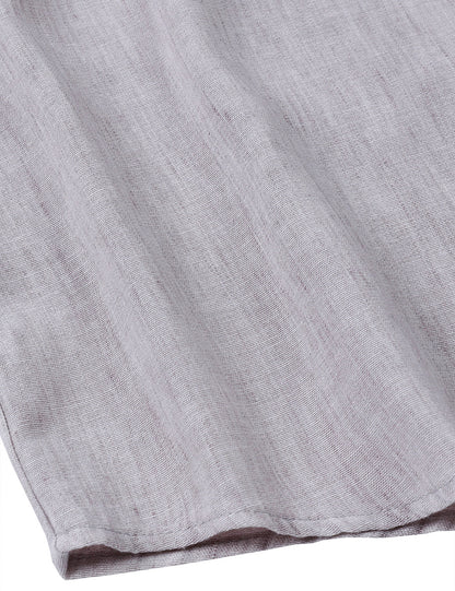 Men's Casual Grey Button Long Sleeve Shirt