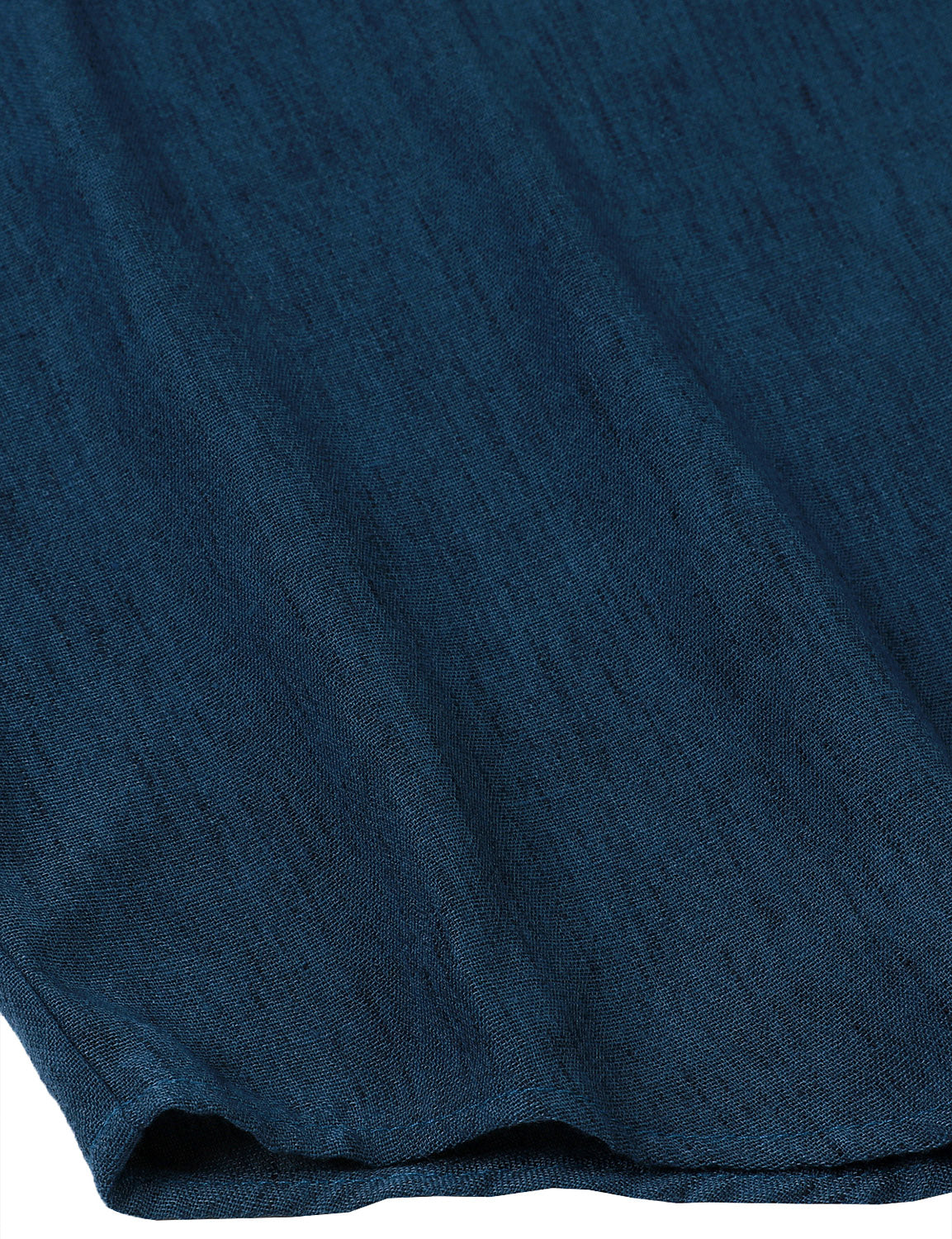 Men's Casual Button Navy Blue Long Sleeve Shirt