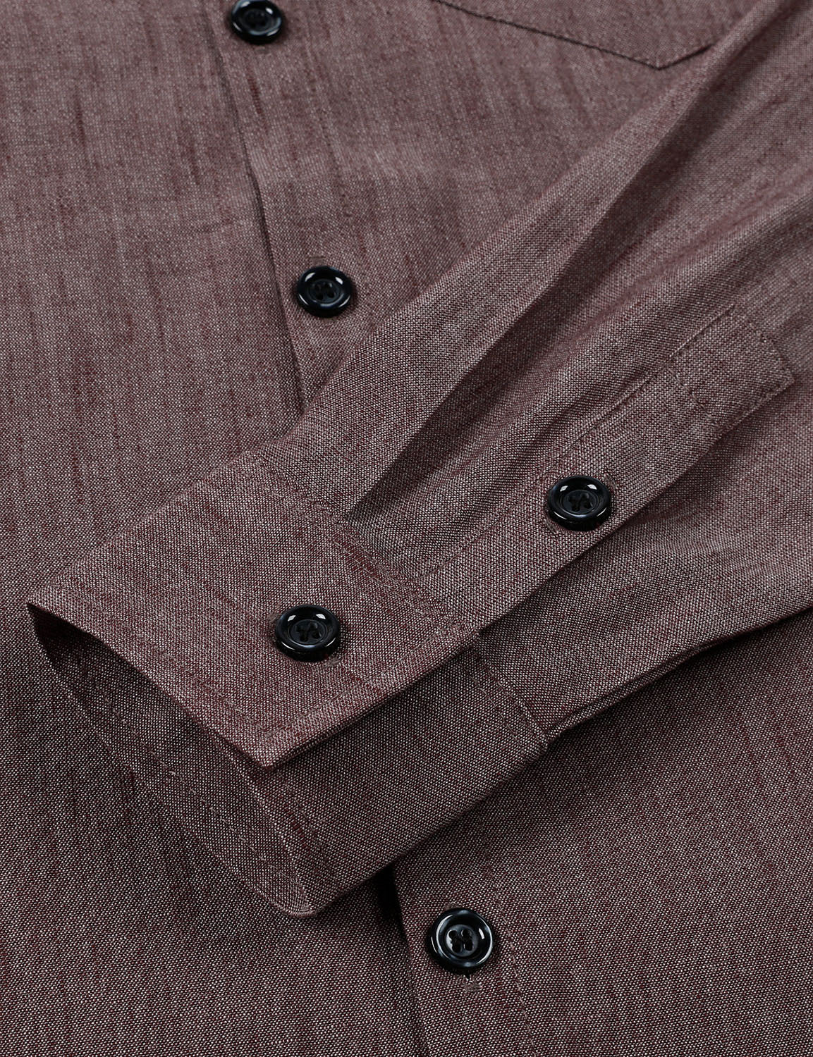 Men's Brown Casual Long Sleeve Shirt
