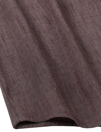 Men's Brown Casual Long Sleeve Shirt