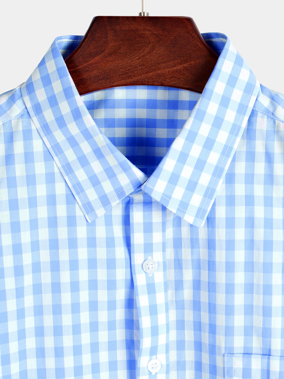 Men's Cotton Long Sleeve Plaid Casual Shirt