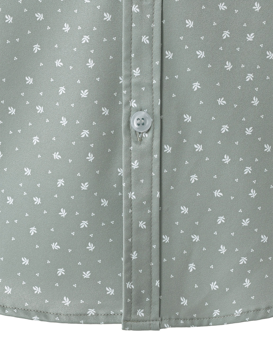 Men's Green Casual Print Long Sleeve Shirt