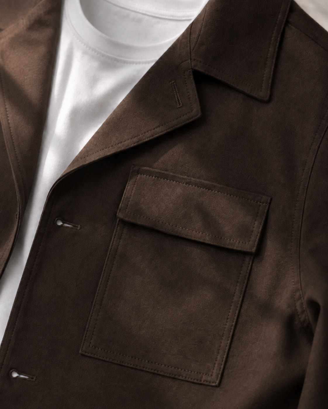 Dark Brown Utility Jacket Matching Set | Minimal Gentleman Style