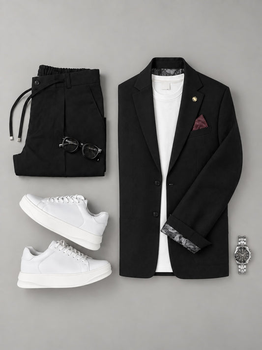 Black Blazer Set Outfit | Modern Smart Casual