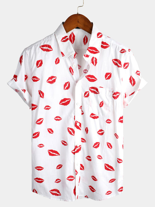Men's Casual Holiday Pocket Short Sleeve Shirt