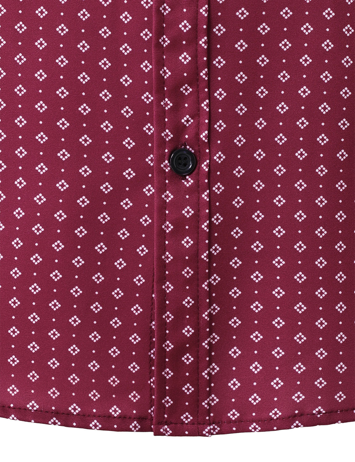 Men's Red Retro Geometric Print Long Sleeve Shirt