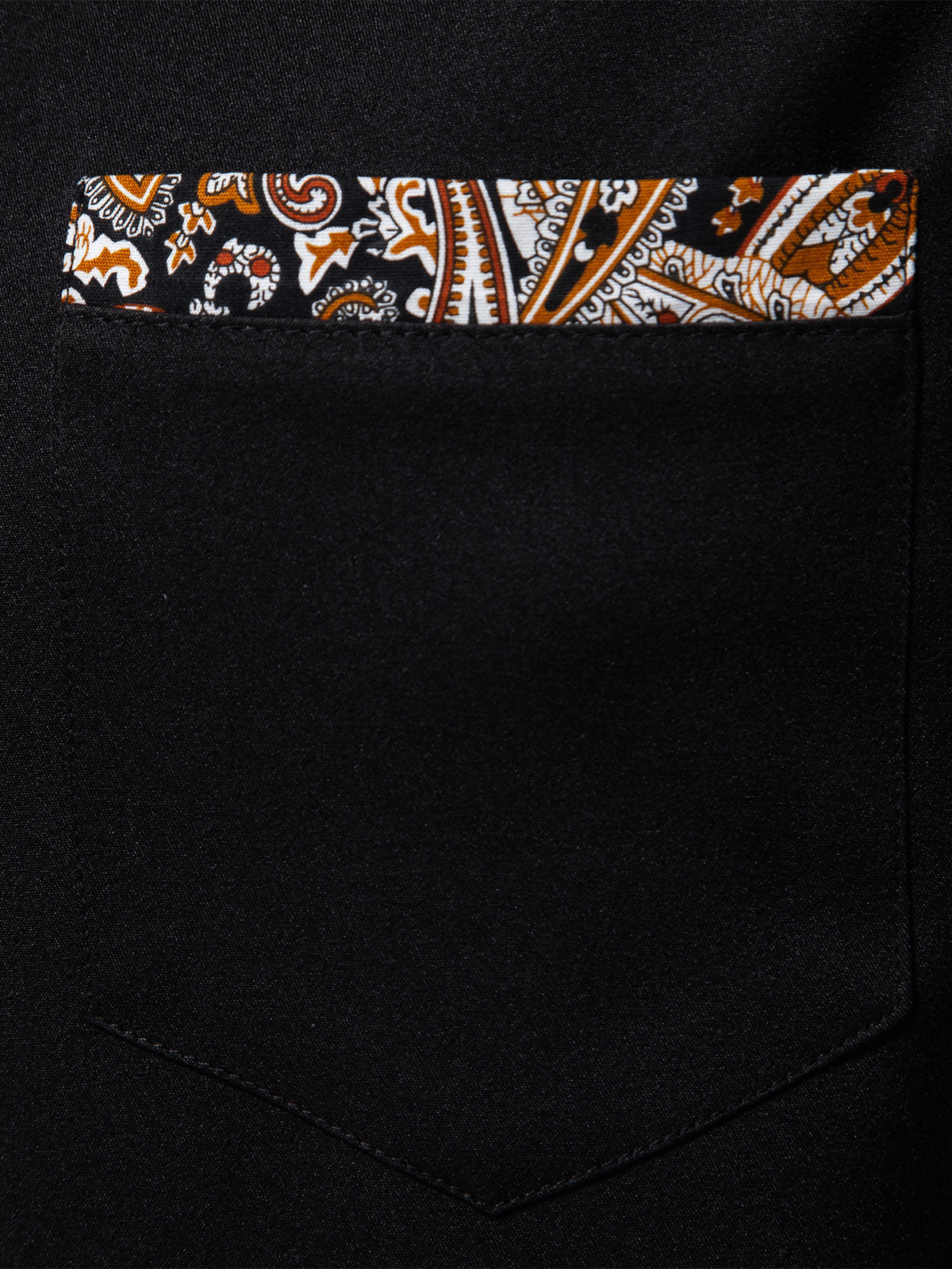 Men's Colorblock Paisley Print Button Up Long Sleeve Shirt