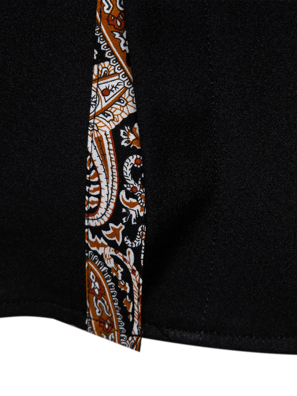 Men's Colorblock Paisley Print Button Up Long Sleeve Shirt