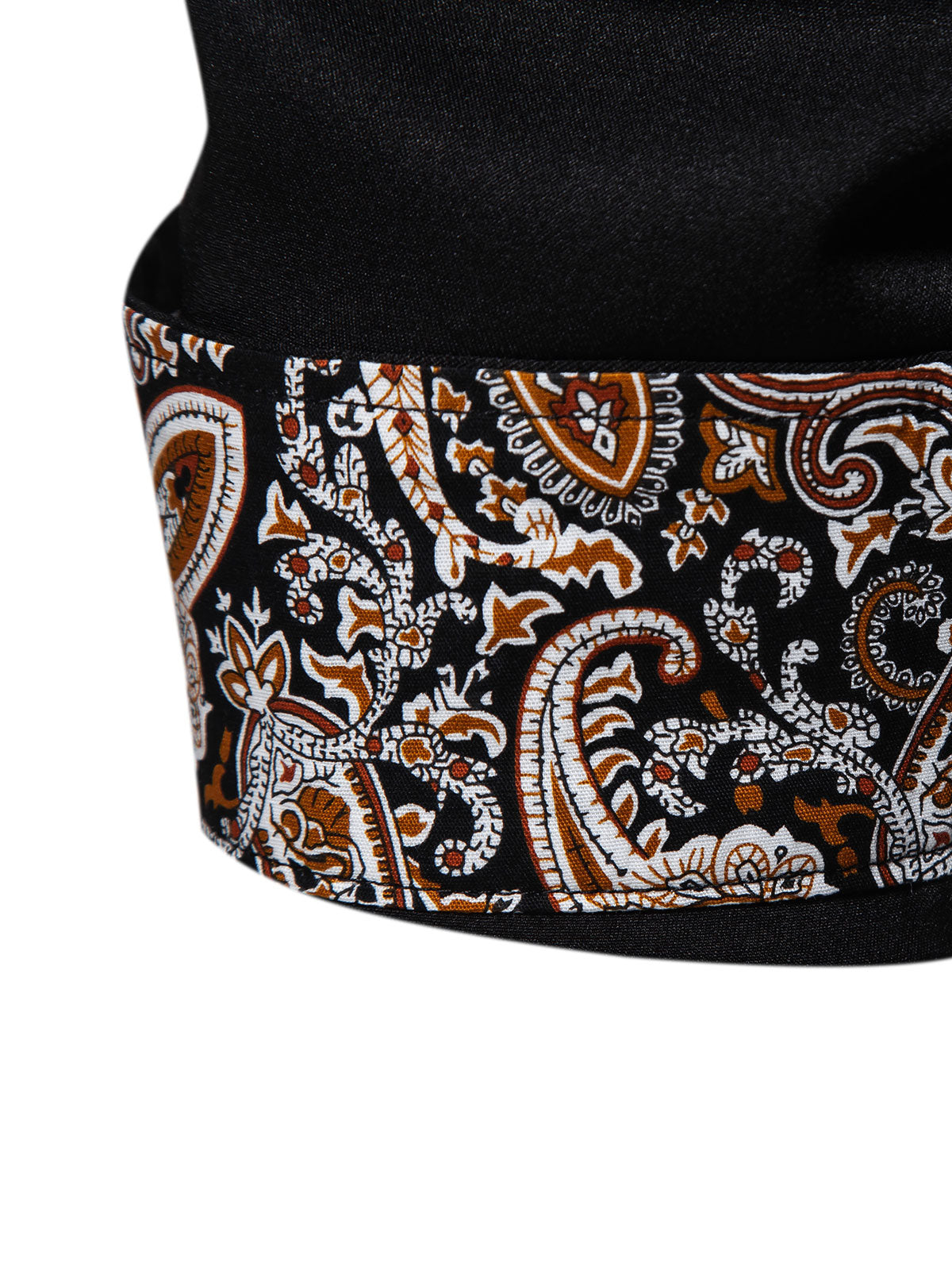 Men's Colorblock Paisley Print Button Up Long Sleeve Shirt