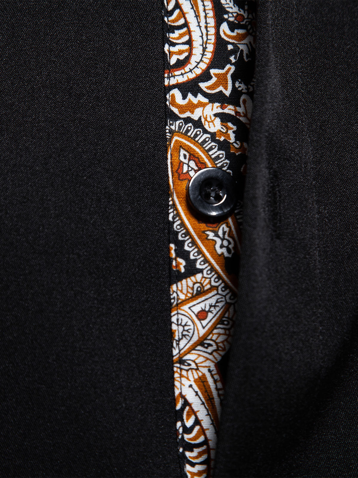 Men's Colorblock Paisley Print Button Up Long Sleeve Shirt