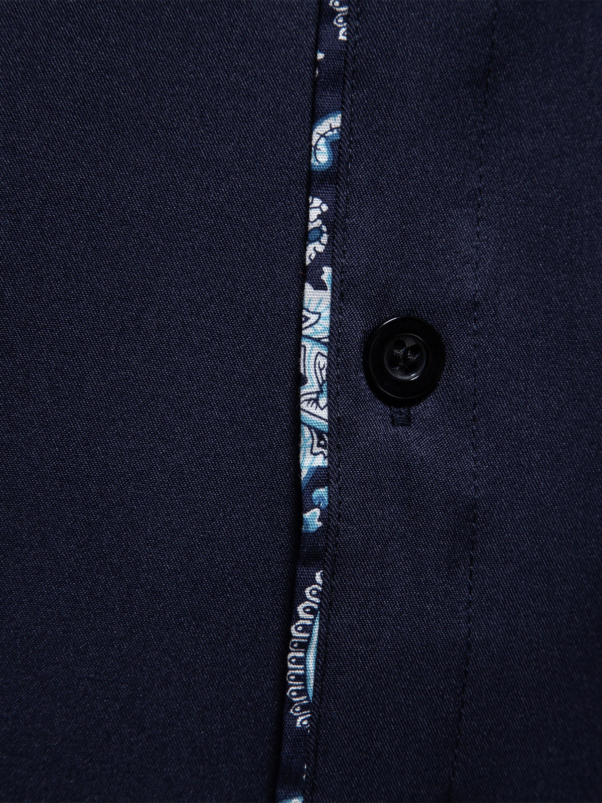 Men's Paisley Print Colorblock Long Sleeve Shirt