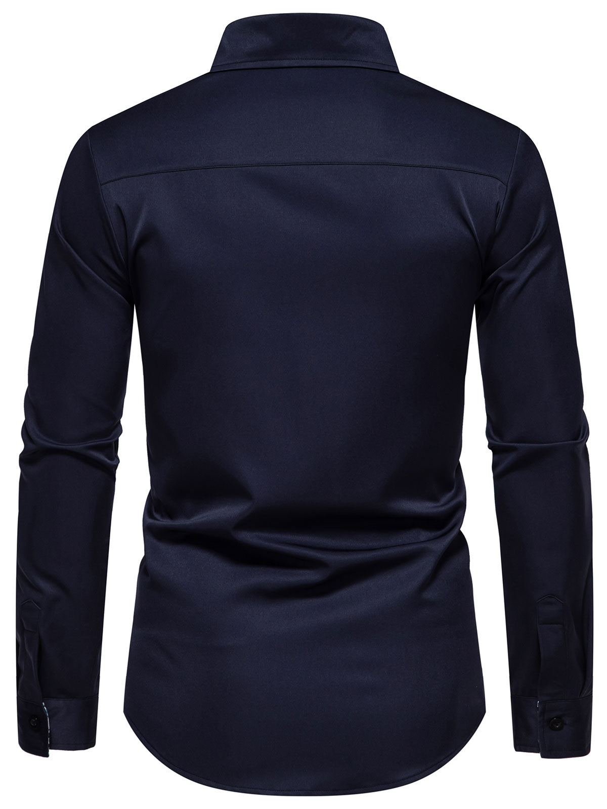 Men's Paisley Print Colorblock Long Sleeve Shirt