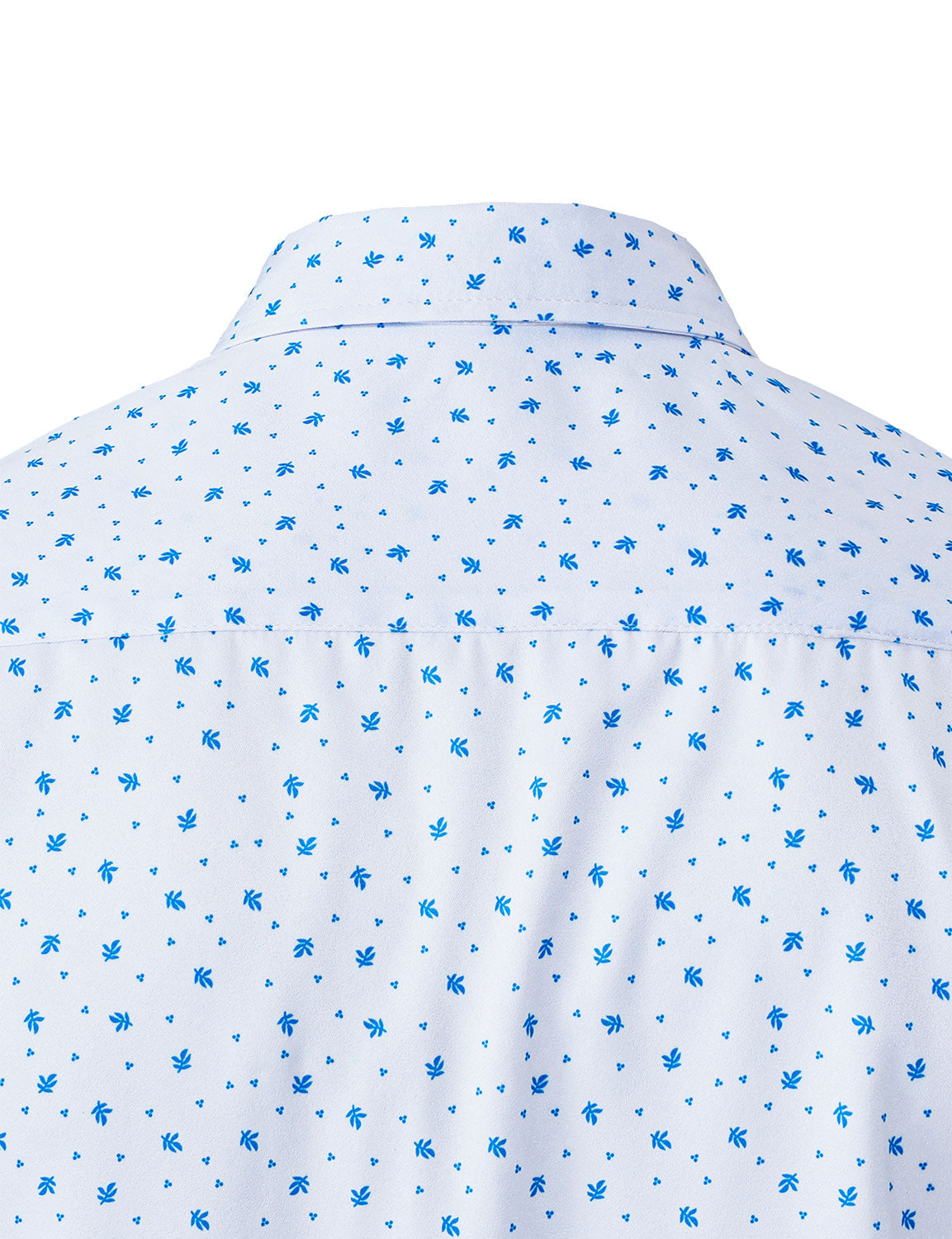 Men's Casual White Print Long Sleeve Shirt