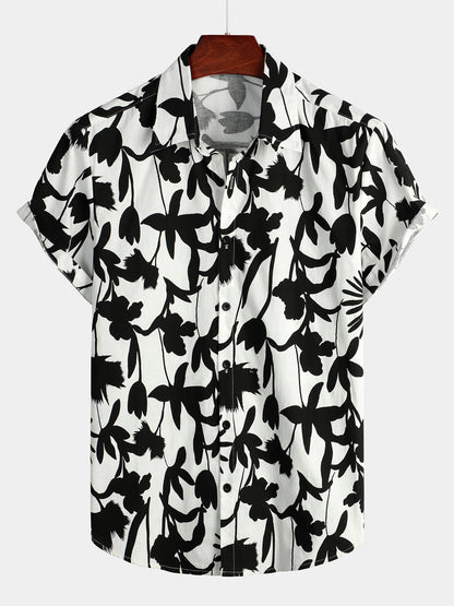 Men's Floral Cotton Tropical Hawaiian Shirt