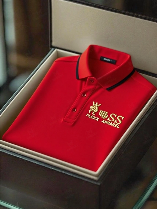 Men's Fashion Business Style Letter Printed Casual Short Sleeve POLO Shirt