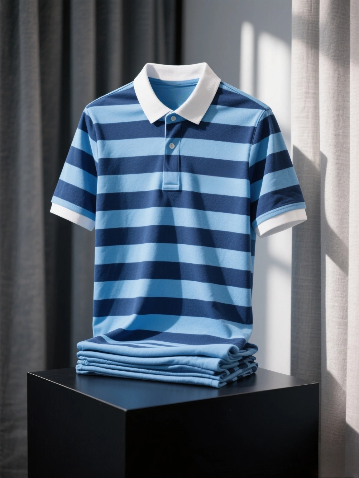 Men's Classic Business Logo Button Short Sleeve Polo Shirt